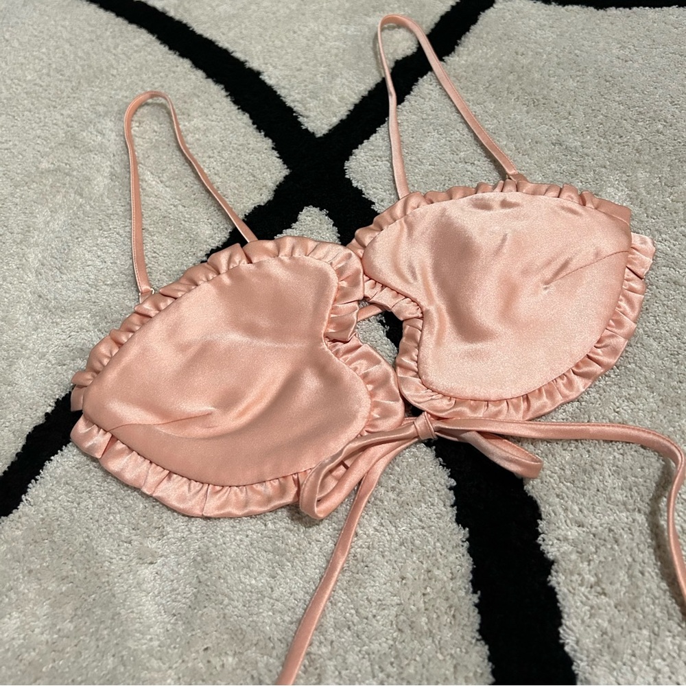 Heart shaped Satin Bra Top